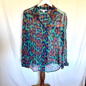 Diane von Furstenberg Animal Print Blouse / Top